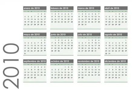 Calendarios del 2010 (Plantillas para descargar)