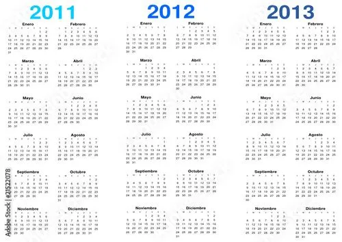 calendarios para el 2011, 2012 y 2013 © inma ff #21522078 - Ver ...
