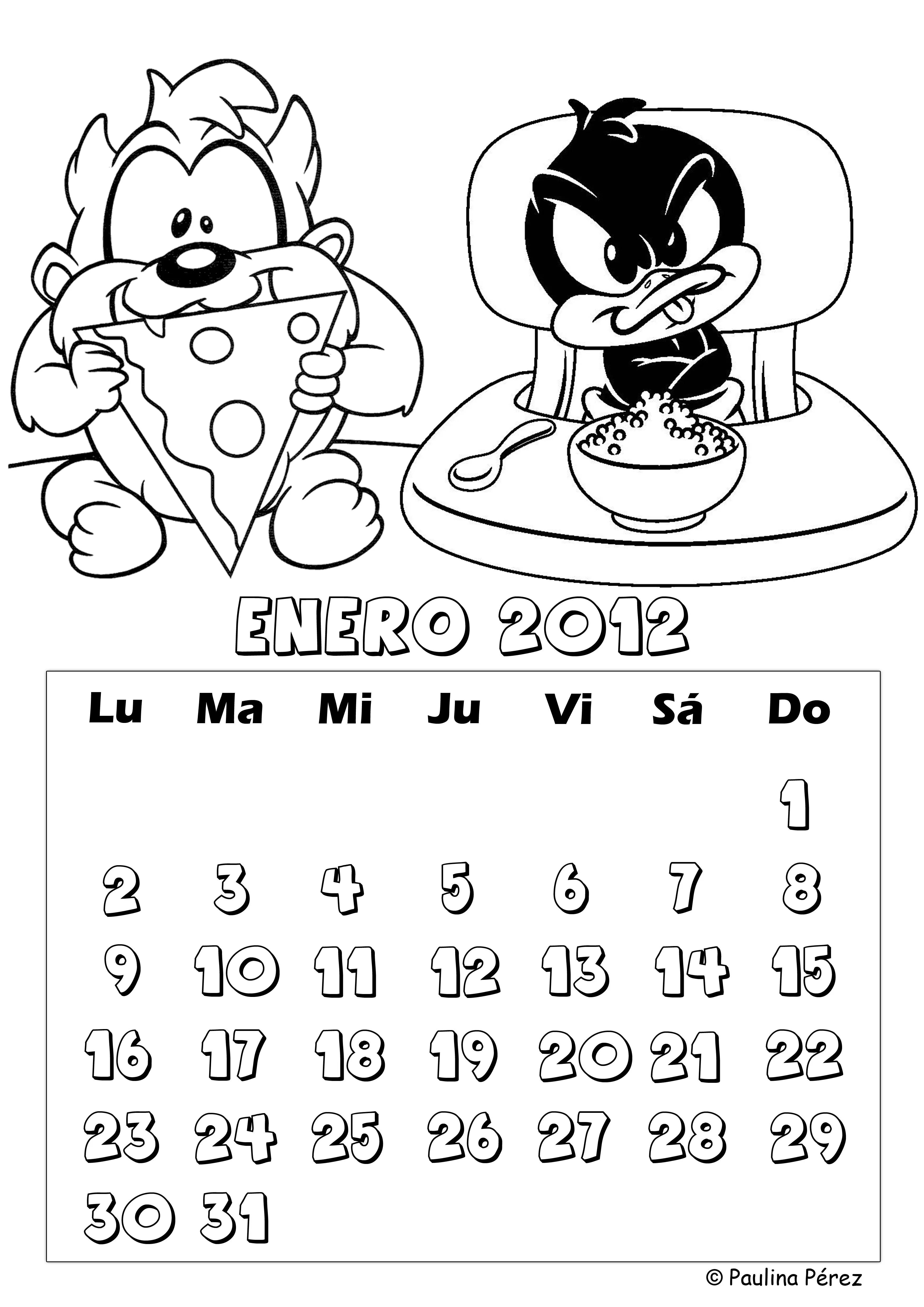 Calendarios 2012 ” Baby Looney Toons” | Mi Maestra de Primaria