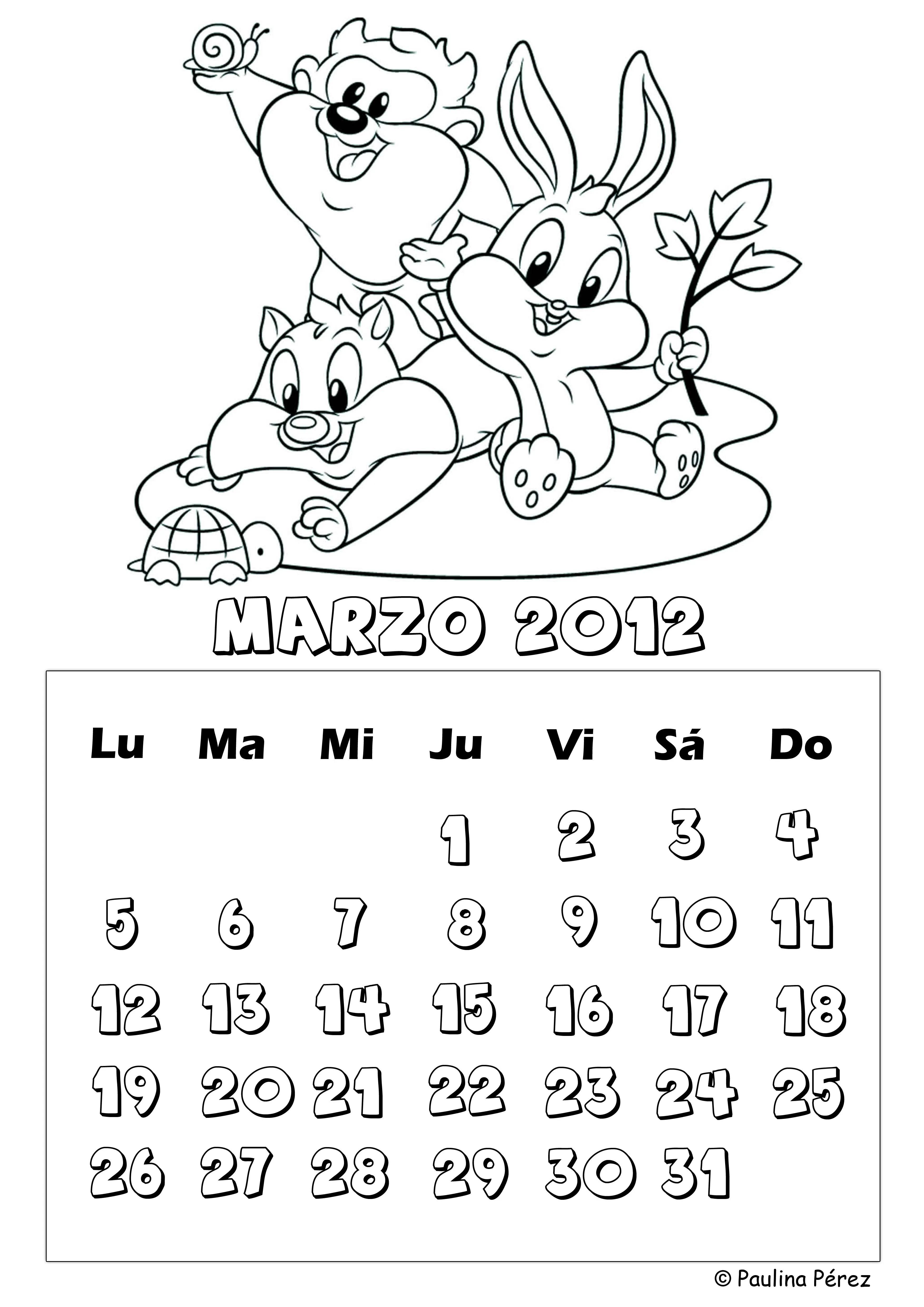 Calendarios 2012 ” Baby Looney Toons” | Mi Maestra de Primaria