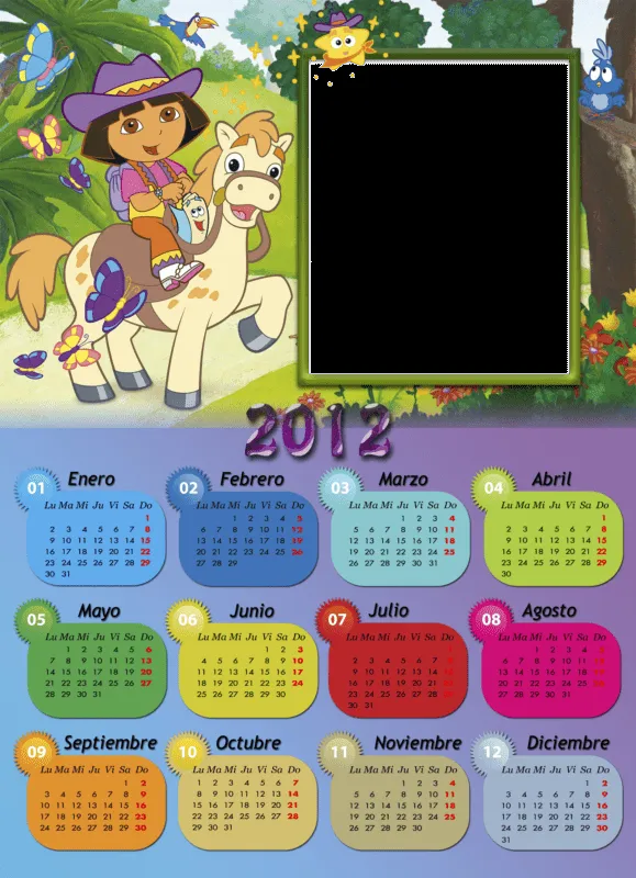 Calendarios 2012, para poner tu Foto. | Marcos Gratis para ...