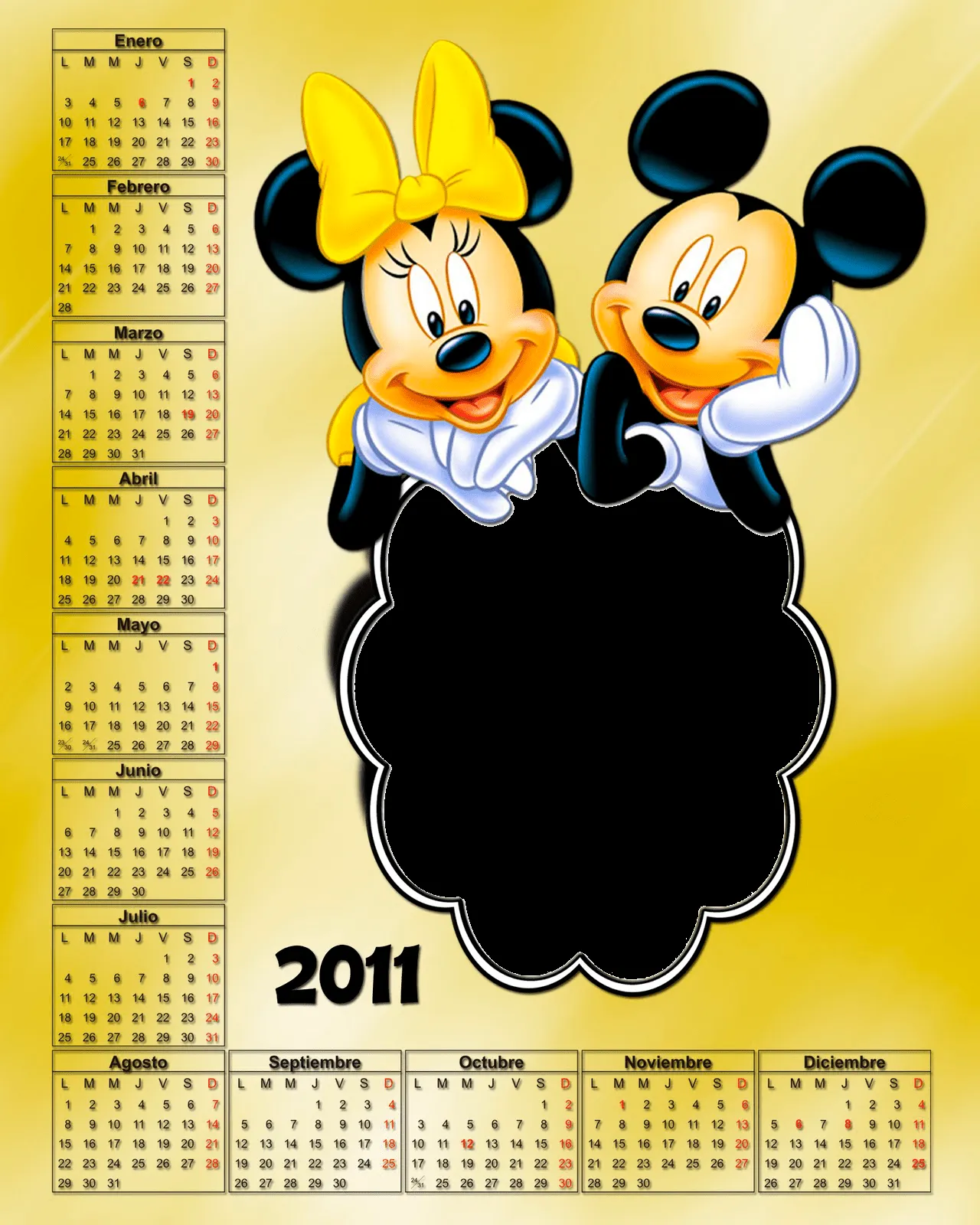 Descargar Calendario 2012 De Mickey Para Imprimir Con Foto Gratis ...