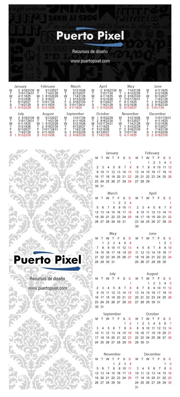 calendario-2012-vectorizado-y-personalizable