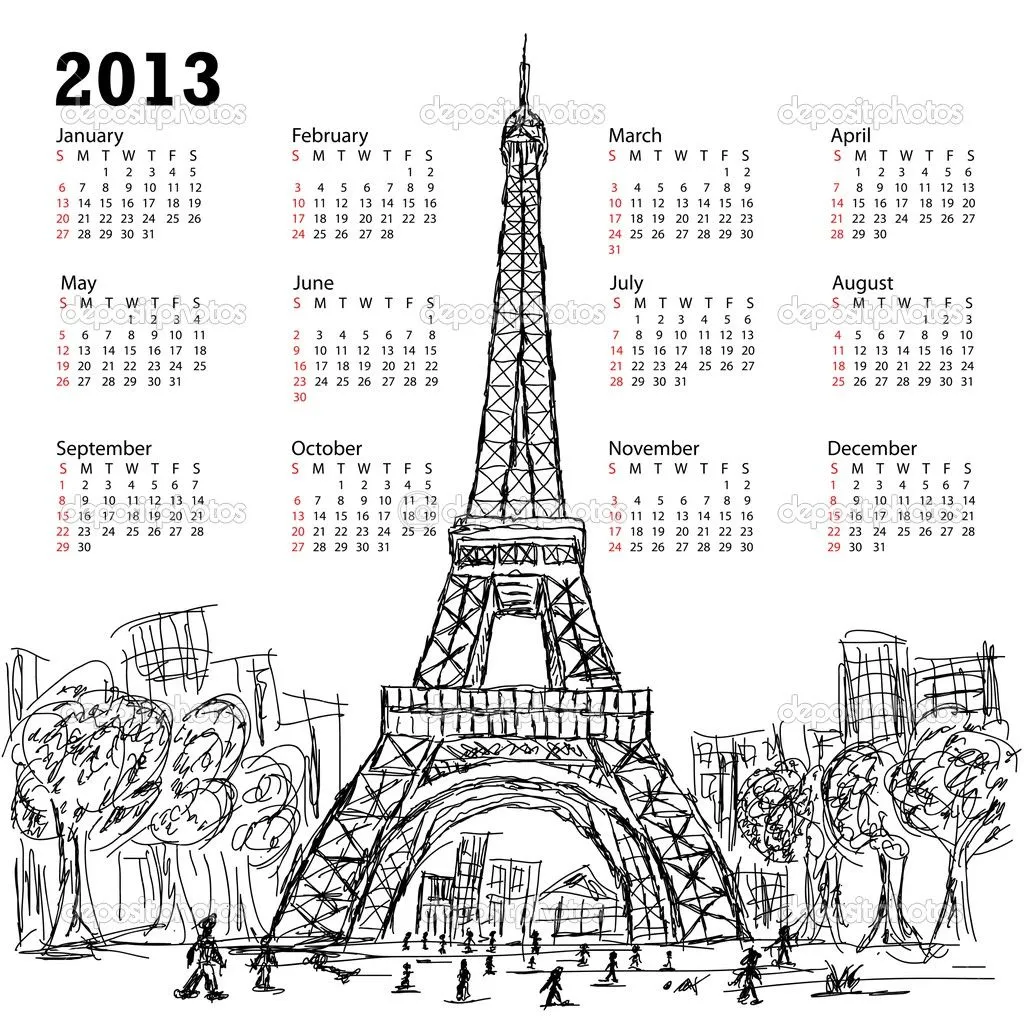 Calendarios 2013 en blanco y negro con dibujos simpáticos - Mil ...