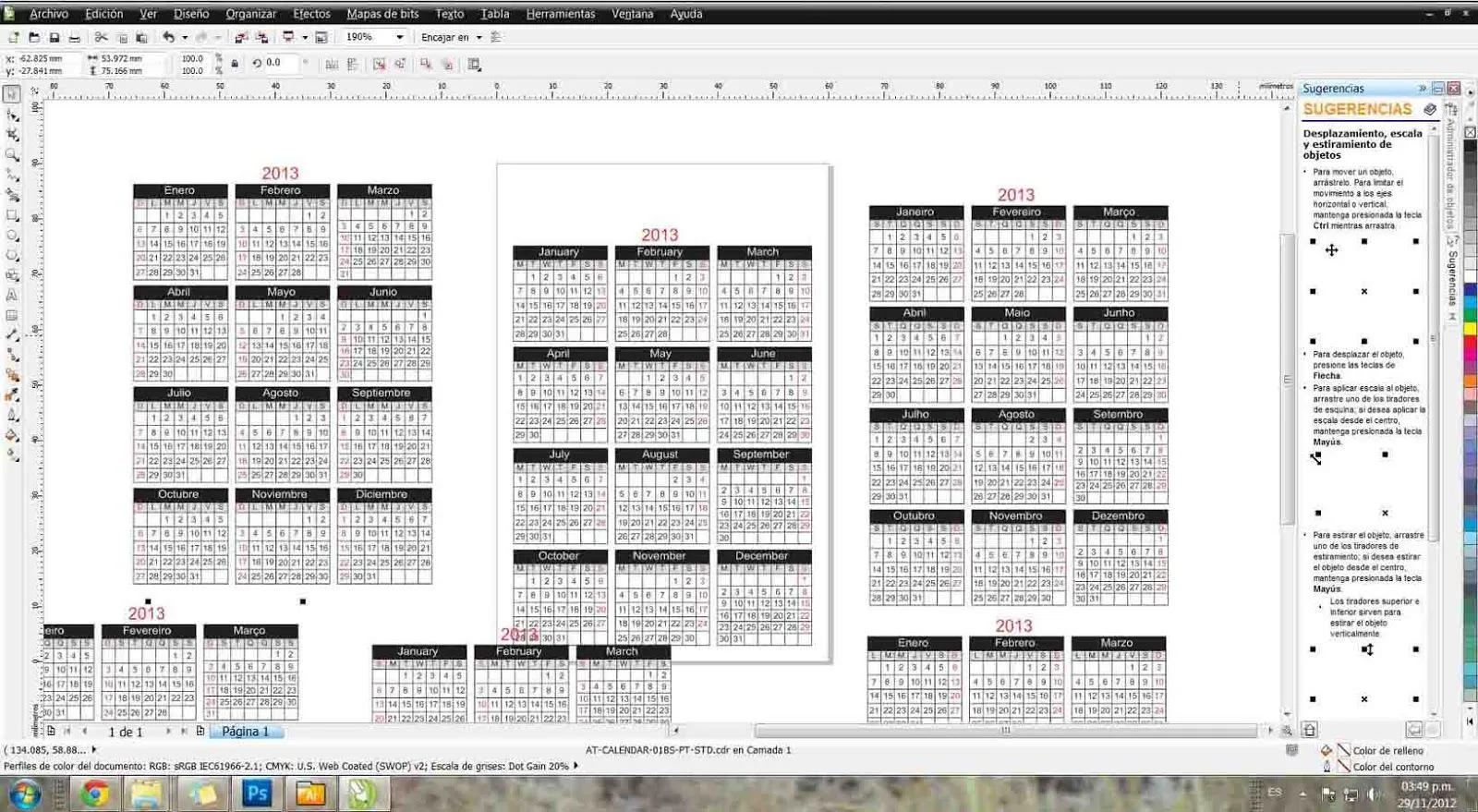 CALENDARIOS 2013 EDITABLES EN CORELDRAW - Recursos para impresores ...