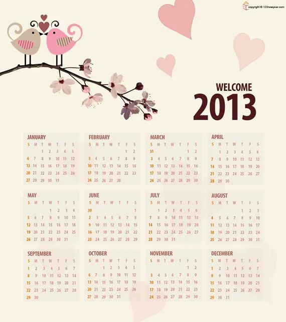 Calendarios 2013 para imprimir | Kabytes