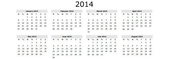 Calendarios 2014 para imprimir gratis | Kabytes