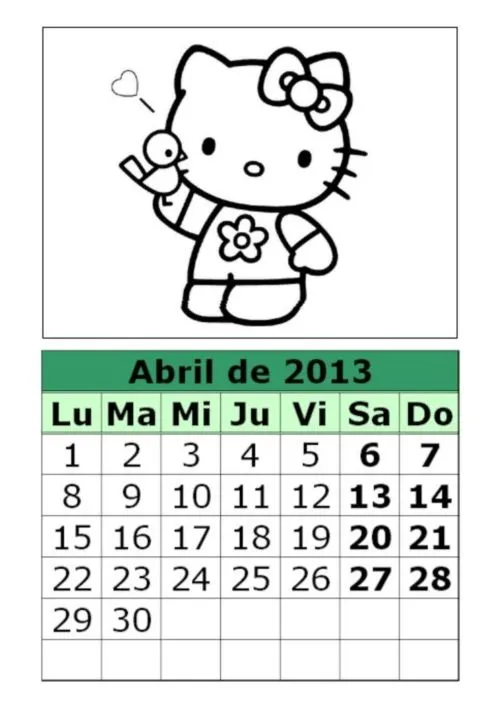 Calendarios del mes de Abril 2013 | Imagenes de Frases [