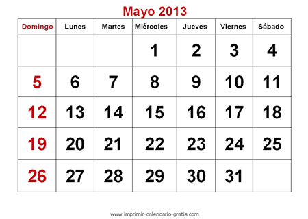 Calendarios del mes de Mayo 2013 | Imagenes Tiernas - Imagenes de Amor
