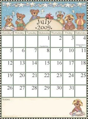 Calendarios para niños