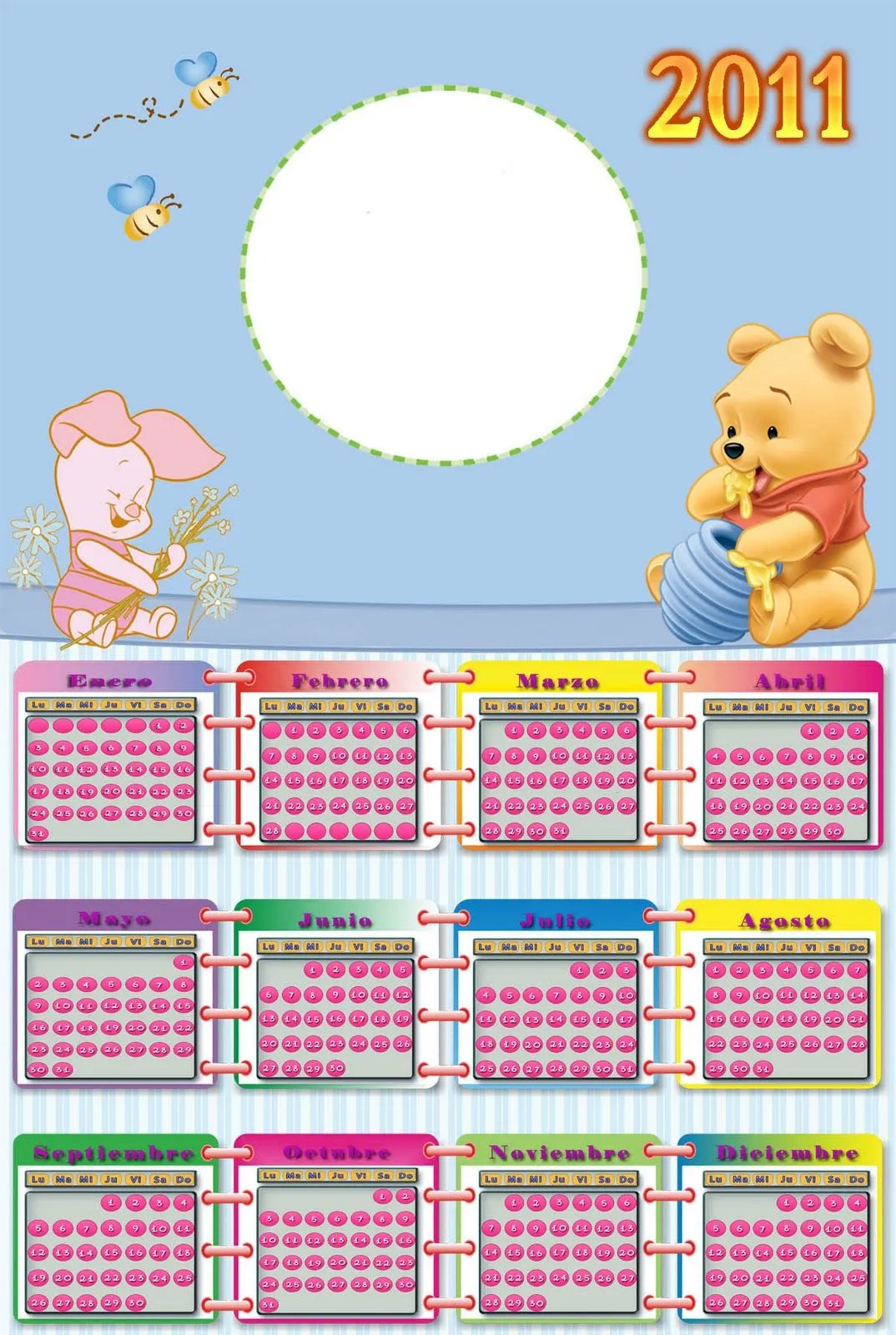 Calendario febrero 2013 Winnie Pooh - Imagui