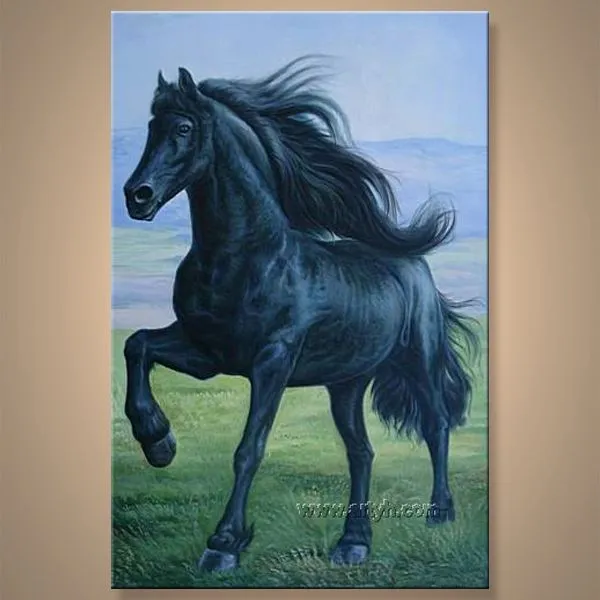 caliente venta de caballo retrato pintura al óleo-Pintura y ...