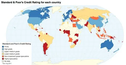 La calificación de la deuda de los países del mundo, explicada ...