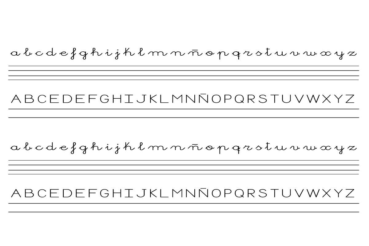 Caligrafia del abecedario - Imagui