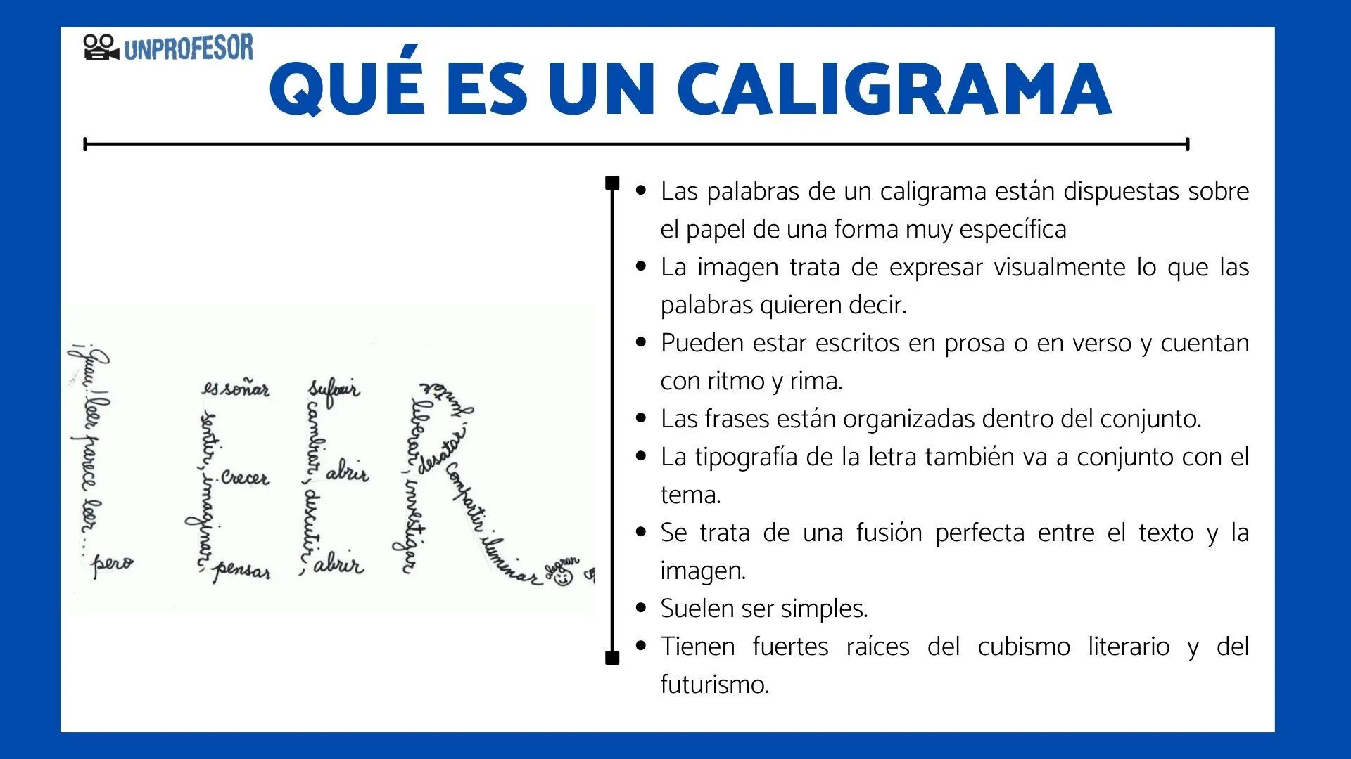 Qué es un CALIGRAMA - para niños [definición FÁCIL con EJEMPLOS!