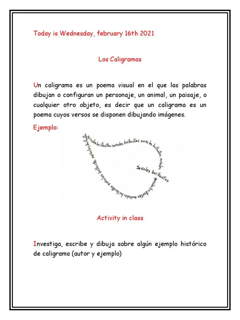 Los Caligramas | PDF