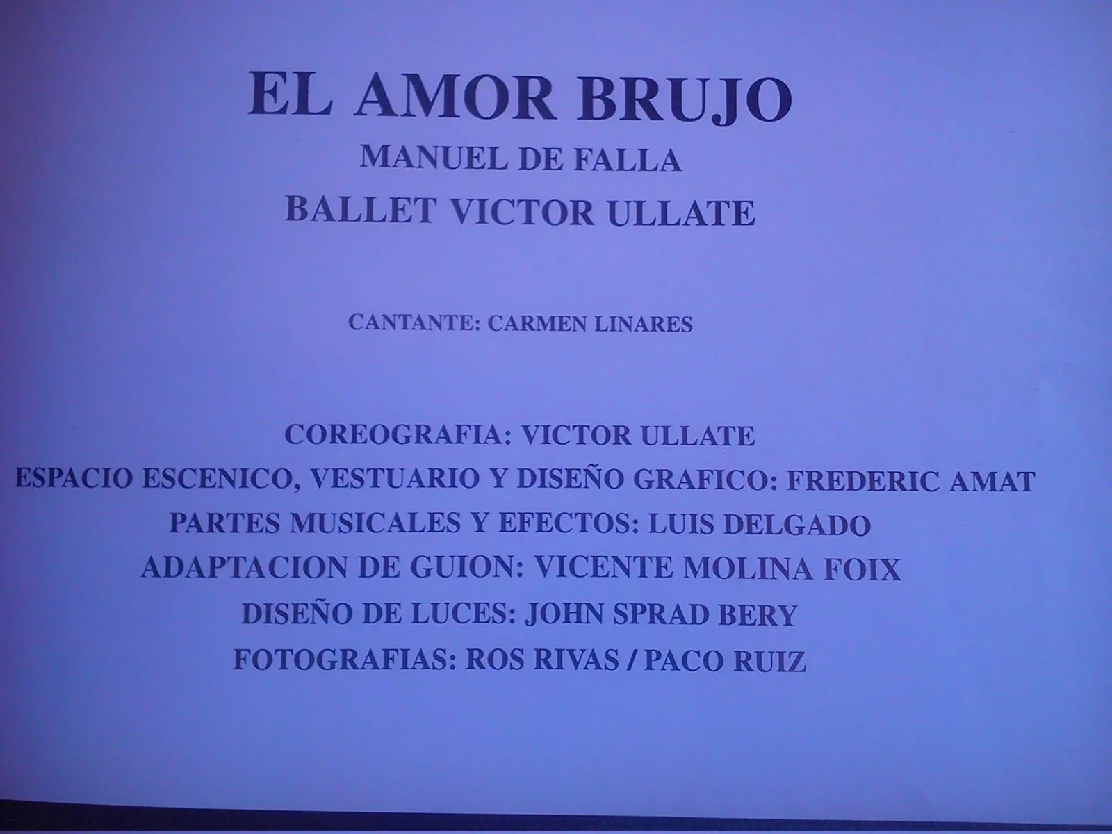 Por la calle de Alcalá: El Amor Brujo . Ballet Victor Ullate