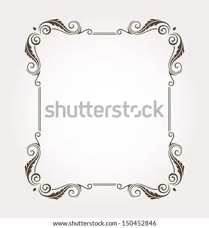 Calligraphic Frame And Page Decoration. Vector Illustration ...