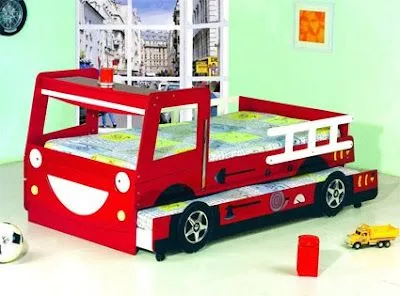 Cama carro de bomberos cama doble | Disenos De Casas