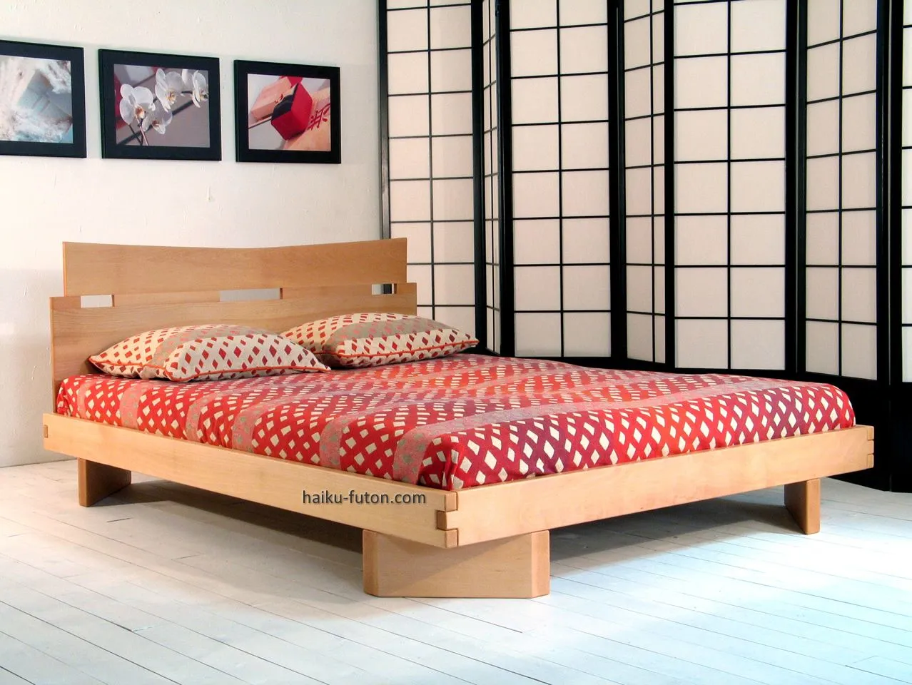 Cama de madera Mikado. Barniz ecológico - Camas Haiku-