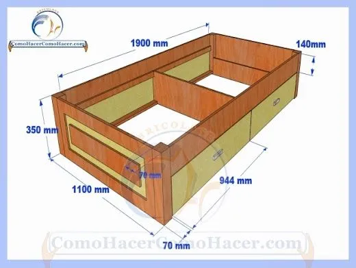 Cómo hacer una cama medidas plano guía construcción | Web del ...