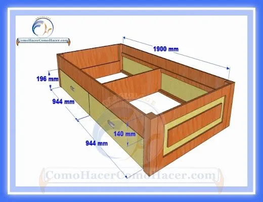 Cómo hacer una cama medidas plano guía construcción | Web del ...