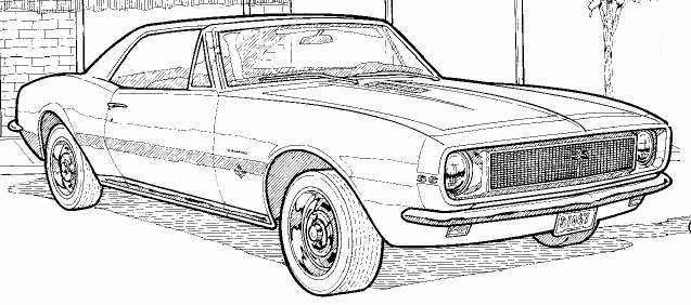 camero 1967 Colouring Pages