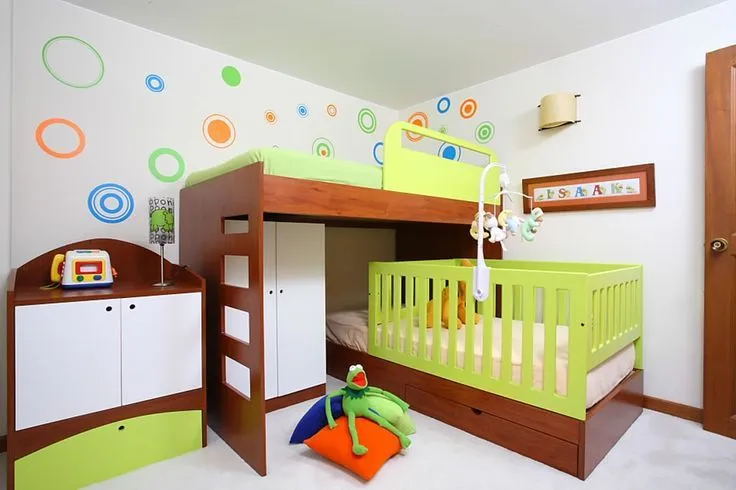 camarote con cama cuna, cuartos para niños de Kiki | Kids rooms ...