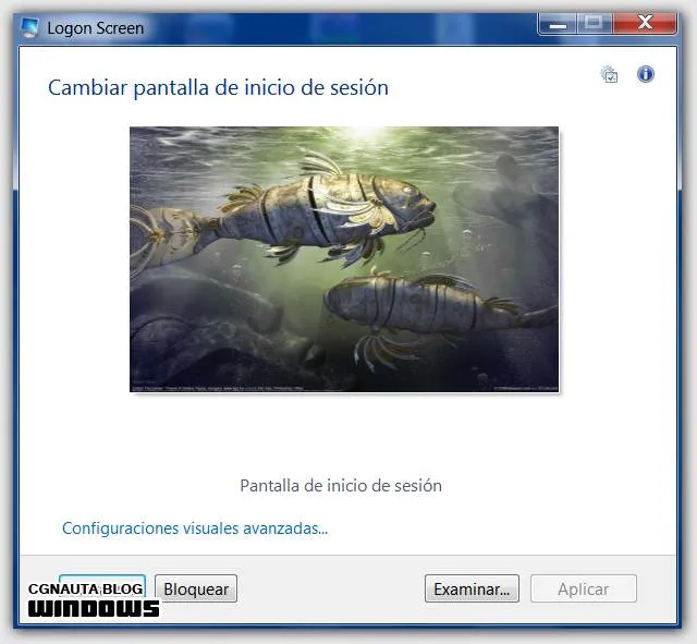 Cambiar fondo de Inicio de sesión de Windows 7 - CGnauta blog