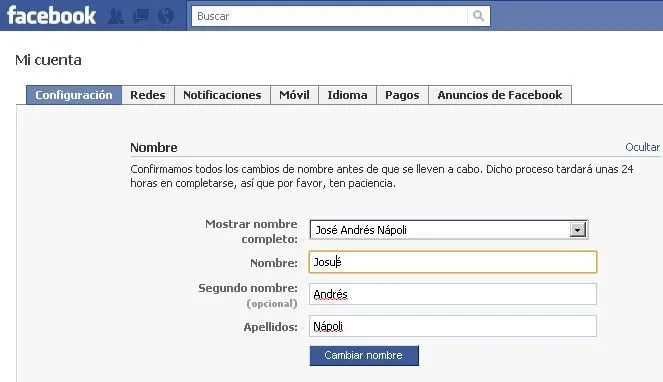 Cambiar de nombre en Facebook y "problemas" asociados | Gustavo Sied