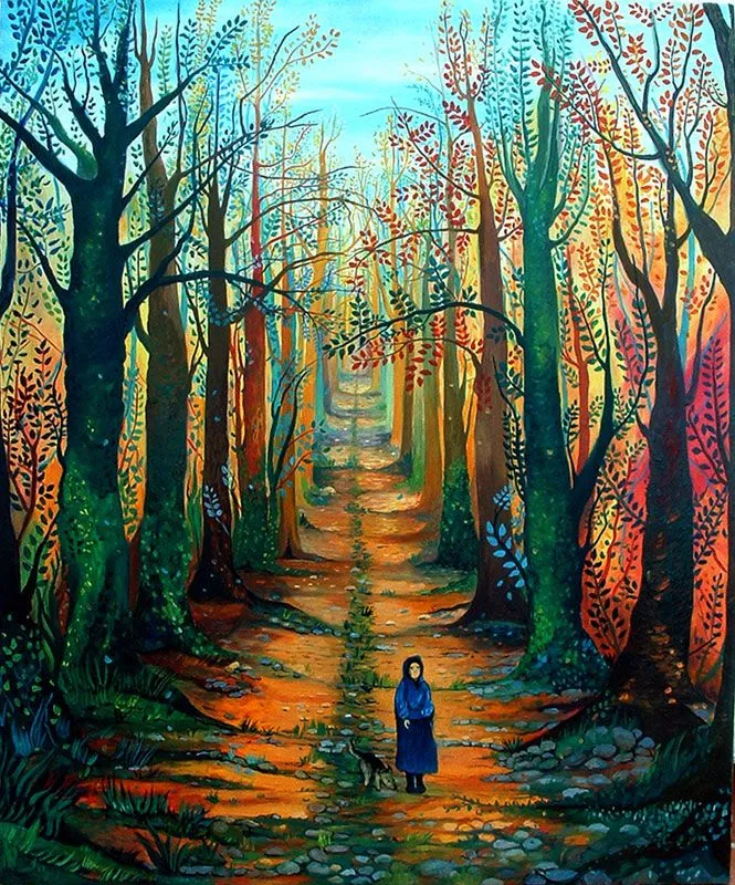 Camino entre árboles | Pintura y Artistas