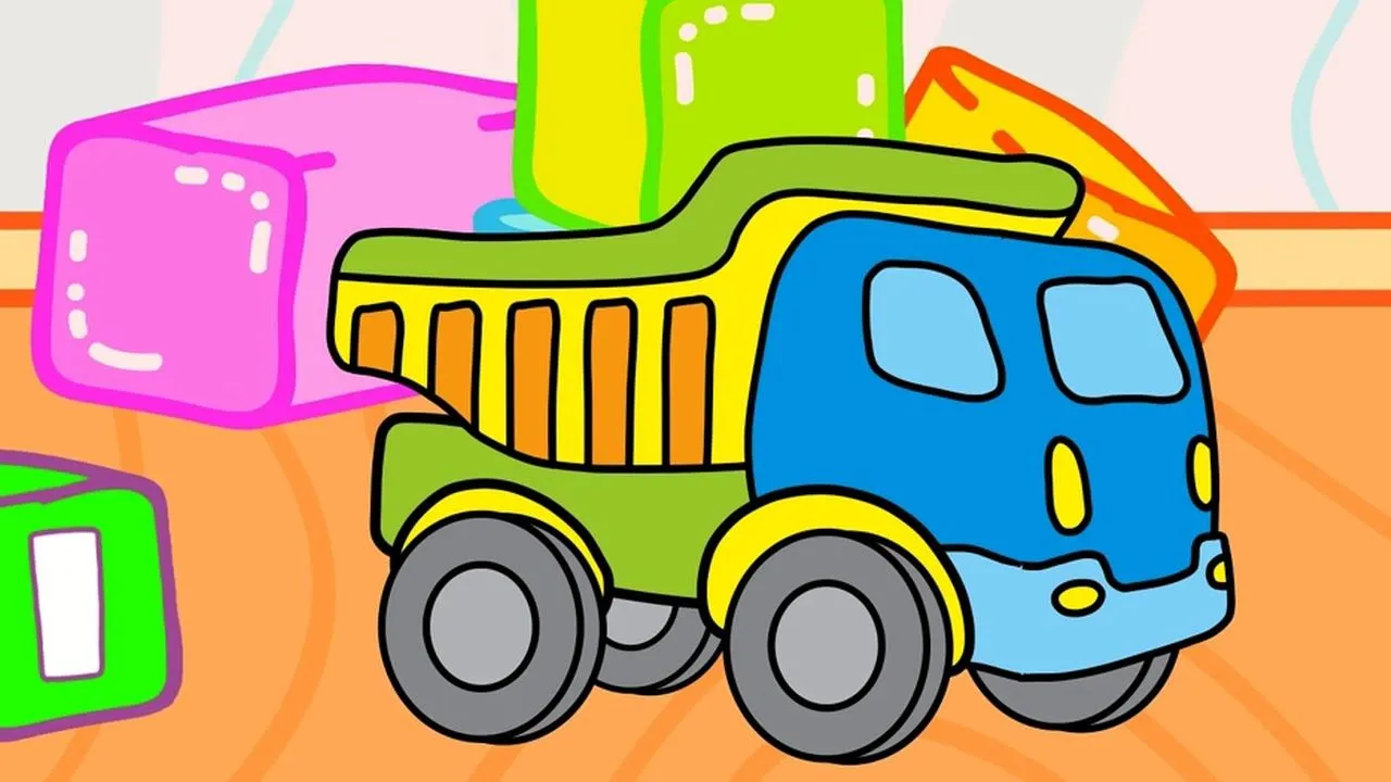 Camión de volteo - Carros para niños - Carros con colores - YouTube