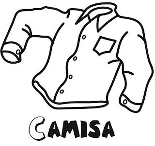 Camisa Manga Larga para colorear | Dibujos para Colorear Infantil