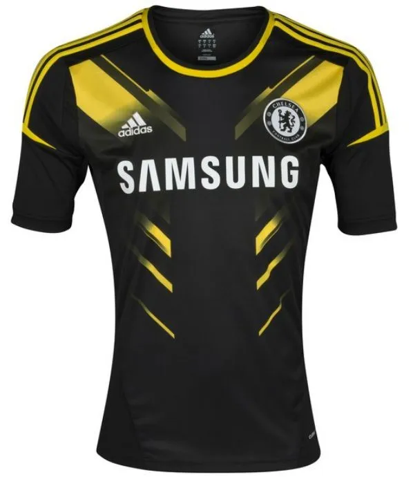 Tercera Camiseta Chelsea 2012-2013 Adidas Negra y Amarilla ...