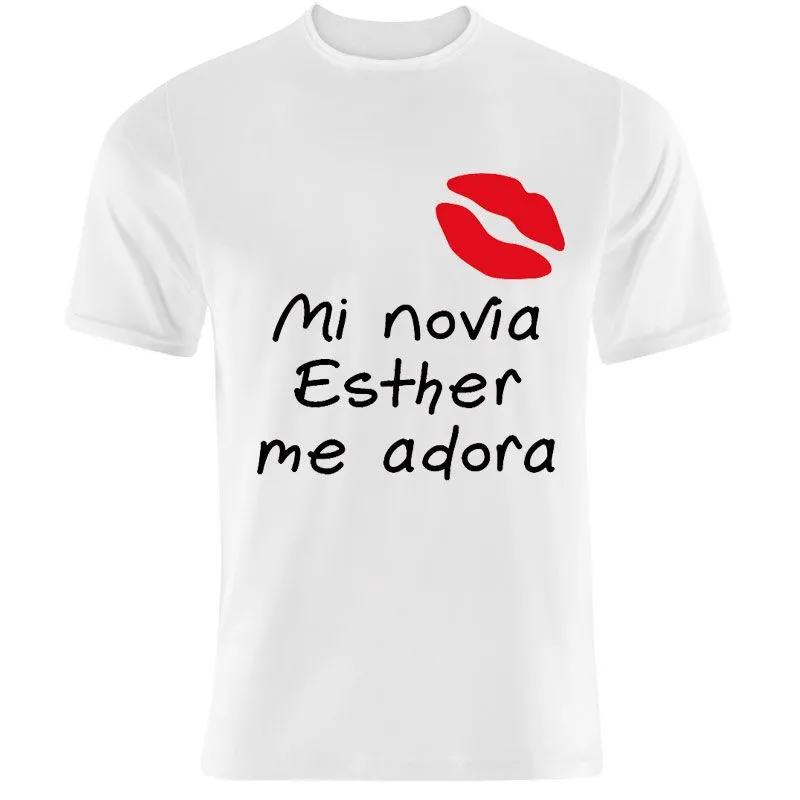 Camiseta mi novia me adora personalizada