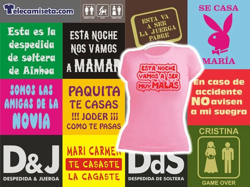 CAMISETAS ORIGINALES PARA DESPEDIDAS DE SOLTERA