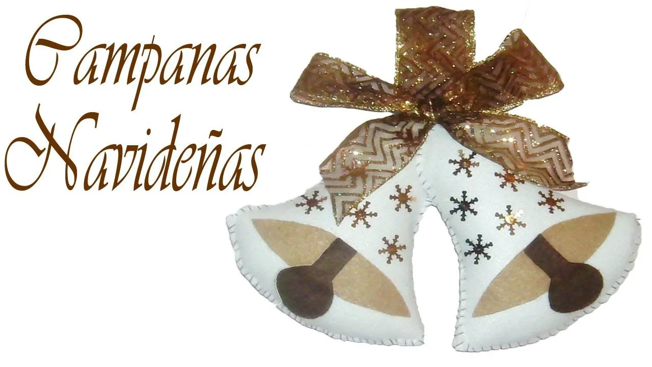 Como hacer Campanas navideñas con fieltro// Manualidades navideñas //  Christmas crafts - YouTube