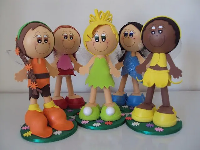 Muñecas en goma eva 3D moldes - Imagui