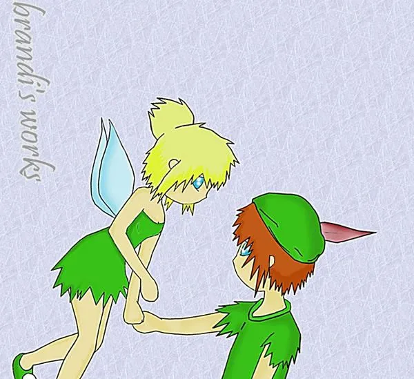 campanita y peter pan by ~xabux on deviantART