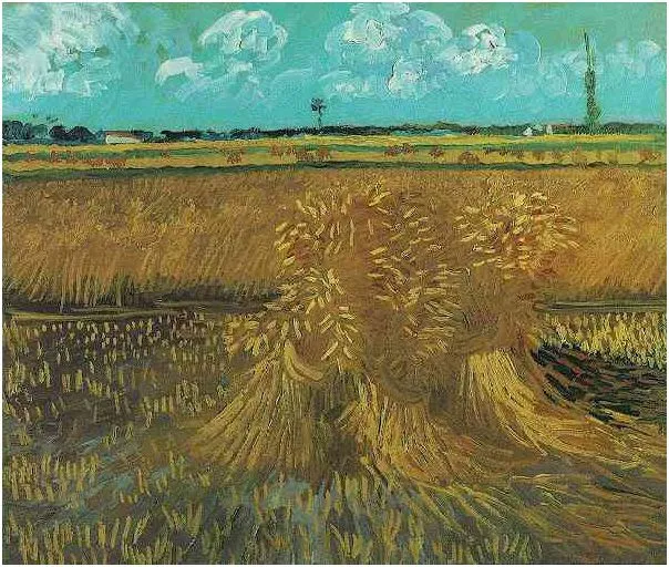 Campo de trigo con poleas de Vincent van Gogh | 751 | Pinturas ...