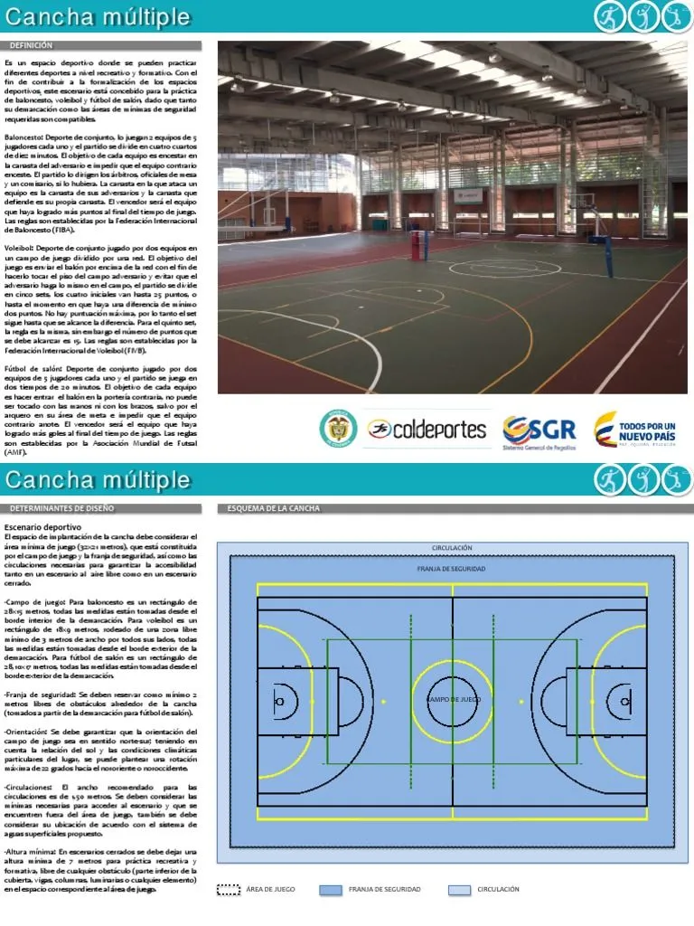 Cancha Múltiple | PDF | Vóleibol | Asociación de Futbol