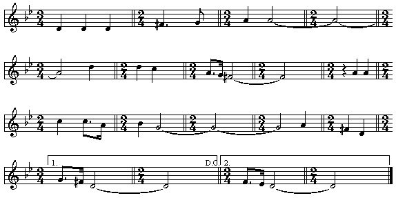 Canción de cuna - Score