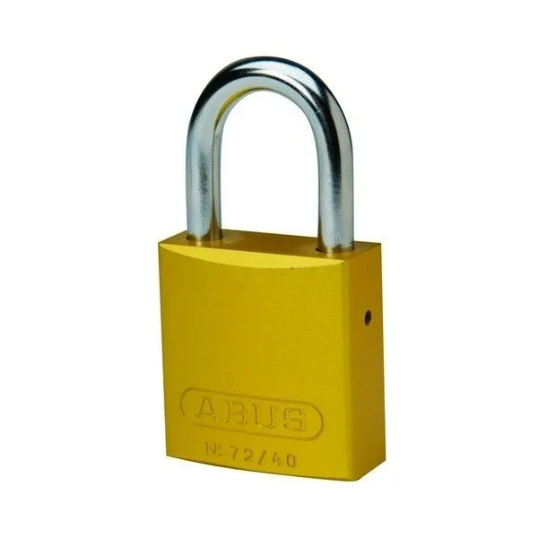 CANDADO DE SEGURIDAD BRADY "ALUMINIO" 25 mm color AMARILLO c/6 ...