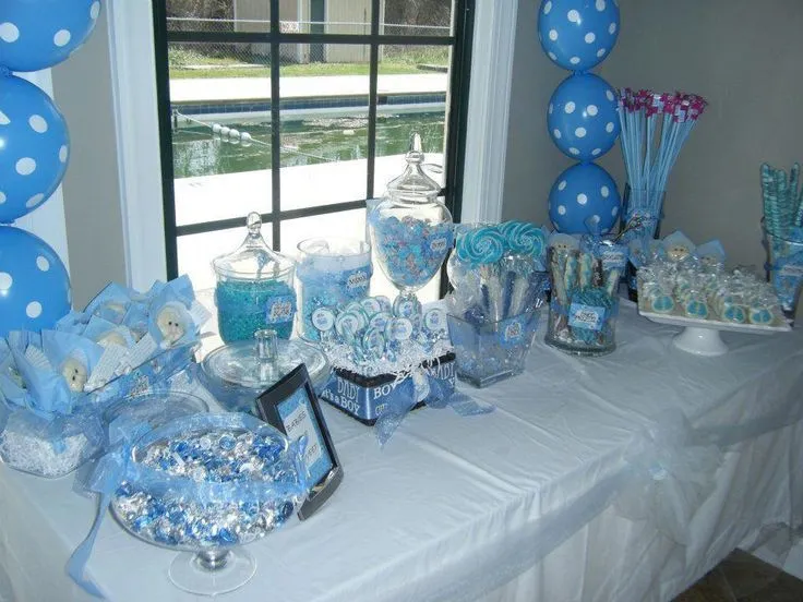 Candy Buffet Blue Boy | Baby Shower Candy Buffet Blue Boy | Pinterest