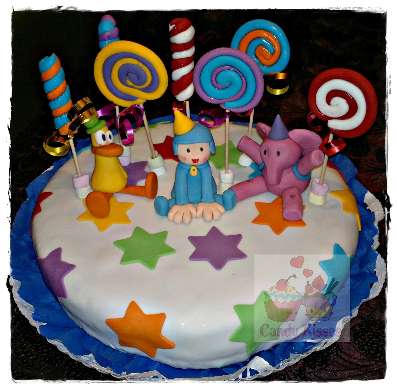 Candy Kisses: Pastel Pocoyo con piruletas