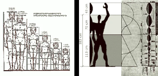 2. El canon: las proporciones del cuerpo humano. |