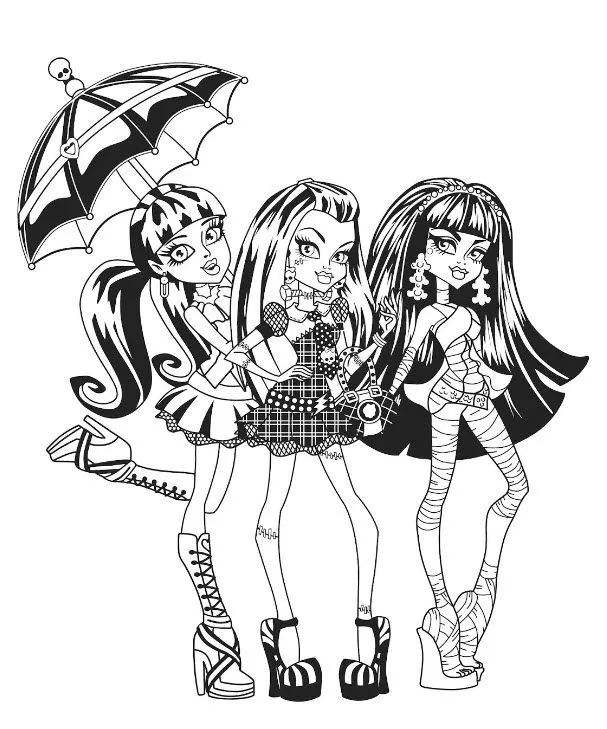 CANTINHO PAIS E FILHOS: MONSTER HIGH PARA COLORIR / IMPRIMIR