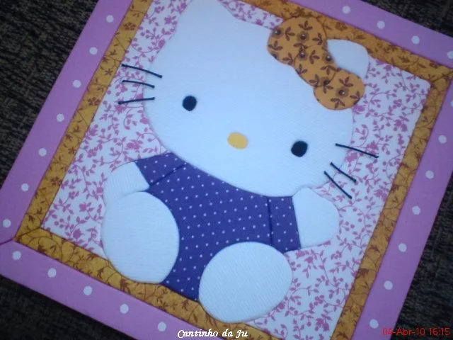 Cantinho da Juliana: Patchwork no isopor personalizado da Hello Kitty