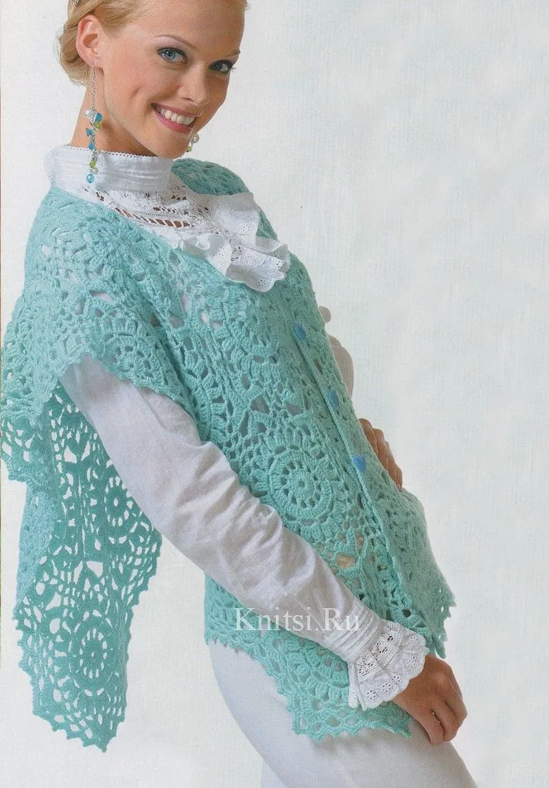 Capa-Poncho Primavera Patron Crochet - Patrones Crochet