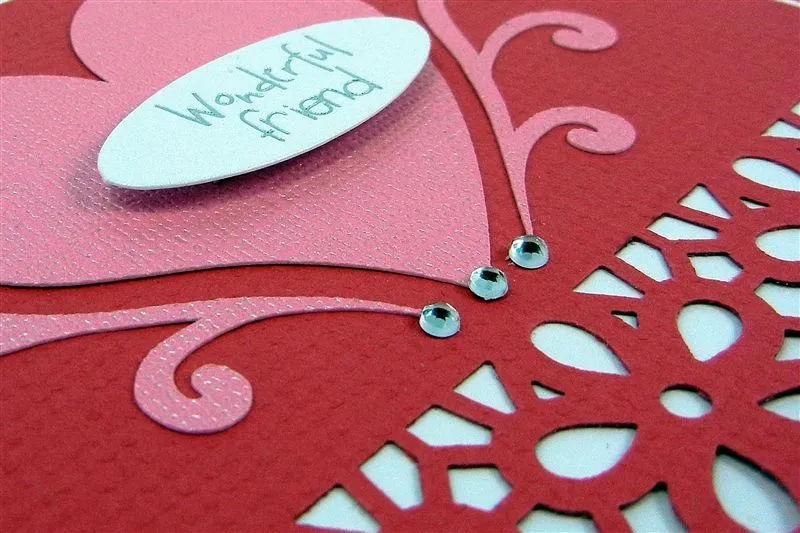 Capadia Designs: Punched Border Valentine Card